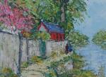 Promeneurs a Sainte Gémmes sur Loire 40 x 30