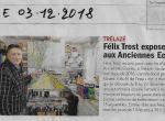 Exposition Félix Trost du 8 au 23 décembre 2018 a l'Epace d'art contemporain des Anciennes Ecuries des ardoisières Rue Ferdinand Vest 49800 Trélazé