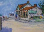 Café de la Plage ( Sion sur  L'océan ) 40 x 40 