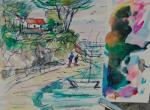 Le Cormier ( La Plaine sur Mer ) Aquarelle et Feutre 