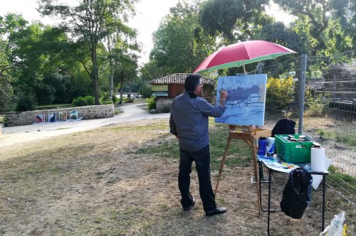 Montreuil Bellay concours Les Peintres dans la Ville le . 04 08 2019