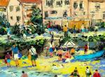 Plage des roches bleues  ( collioure ) 55 x 46