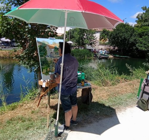 Concours de peinture en plein air catégorie huile acrylique au festival de Magné ( Deux Sèvres ) 22 et 23 juillet 2023 .. Format 81 x 65