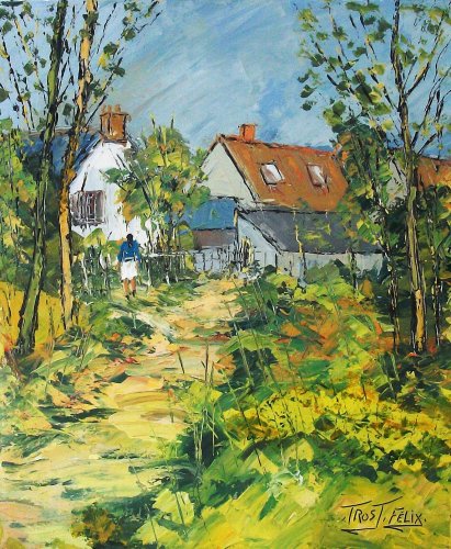 Paysage Sarthois  Asnière sur Vègre  55 x 46