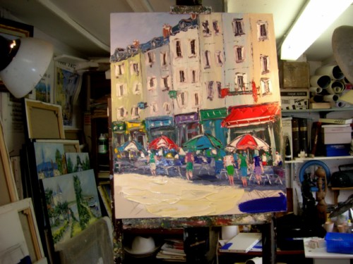 Tableau  a L'atelier ....Titre Honfleur