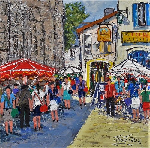 Jour de Marché ( St Gilles Croix de Vie ) 40 x 40 Non dispo