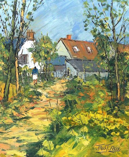Paysage Sarthois  Asnière sur Vègre  55 x 46