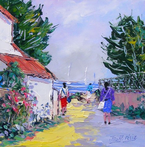 promeneurs a noirmoutier 30x30